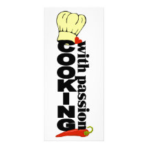 El cocinar con la tarjeta de la pasión lona publicitaria