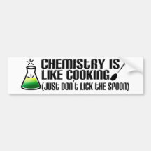 El cocinar de la química pegatina de parachoque