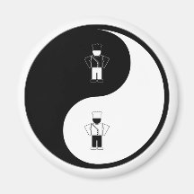 El cocinar de Yin Yang Iman De Frigorífico