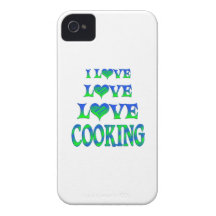 El cocinar del amor del amor iPhone 4 Case-Mate cárcasas