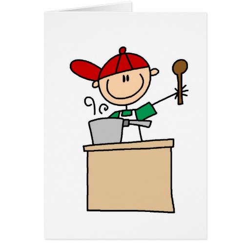 El cocinar en la tarjeta de la cocina