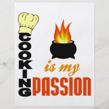 El cocinar es mi aviador de la pasión flyer personalizado