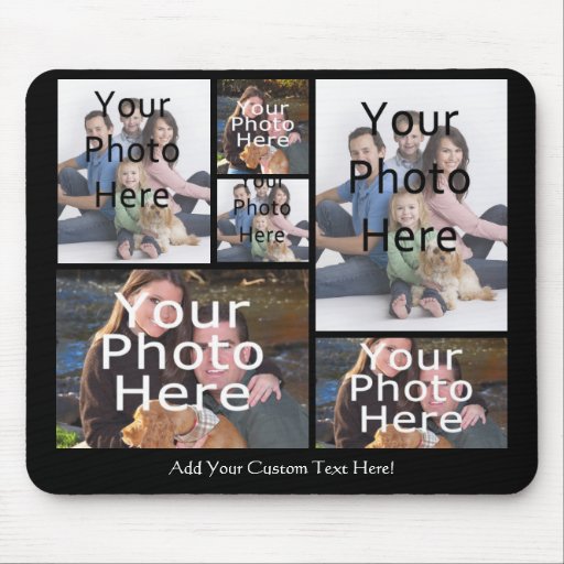 El collage de encargo Mousepad de la foto añade su