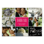 El collage del boda le agradece cardar - el fucsia tarjeton