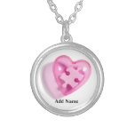 El collar del corazón del rosa de la conciencia de