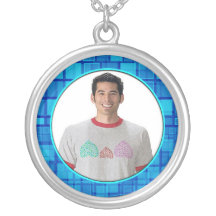 El collar del marco del azul de cobalto del mosaic
