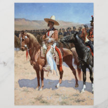 El comandante mexicano de Federico Remington (1889 Tarjeton