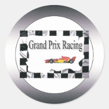 El competir con de Grand Prix - pegatina redondo