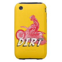 El competir con de la motocicleta de la suciedad tough iPhone 3 fundas
