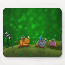 El competir con del caracol alfombrilla de ratón