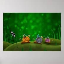 El competir con del caracol poster