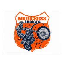 El competir con del motocrós postal
