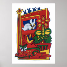 El conejito y el gato impresiones