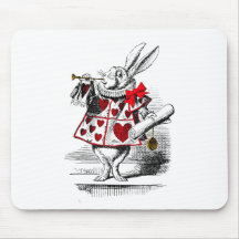 El conejo blanco alfombrillas de ratón