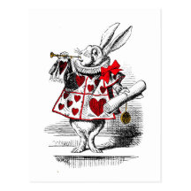 El conejo blanco tarjeta postal
