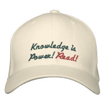 ¡El conocimiento es poder! ¡Leído! Casquillo borda Gorra Bordada