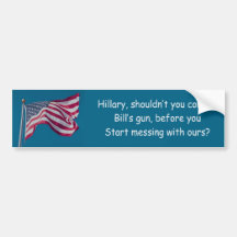El control de armas de Hillarys aconseja Etiqueta De Parachoque