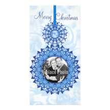 El copo de nieve de las Felices Navidad adorna la  Tarjeta Personal Con Foto