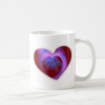 El corazón 2 de la tarjeta del día de San Valentín Tazas De Café