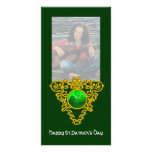 EL CORAZÓN CÉLTICO DE SAN PATRICIO, TRÉBOL TARJETAS PERSONALES CON FOTOS