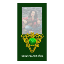 EL CORAZÓN CÉLTICO DE SAN PATRICIO, TRÉBOL TARJETAS PERSONALES CON FOTOS