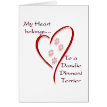 El corazón de Dandie Dinmont Terrier pertenece Tarjeta