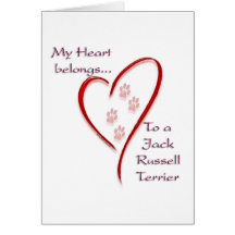 El corazón de Jack Russell Terrier pertenece Tarjetas