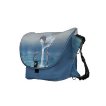 El corazón de la bolsa de mensajero de los delfíne bolsas de mensajería
