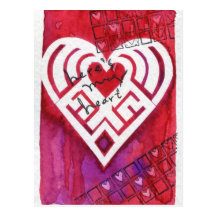 El corazón de la tarjeta del día de San Valentín d Postales