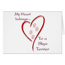 El corazón de Skye Terrier pertenece Felicitación