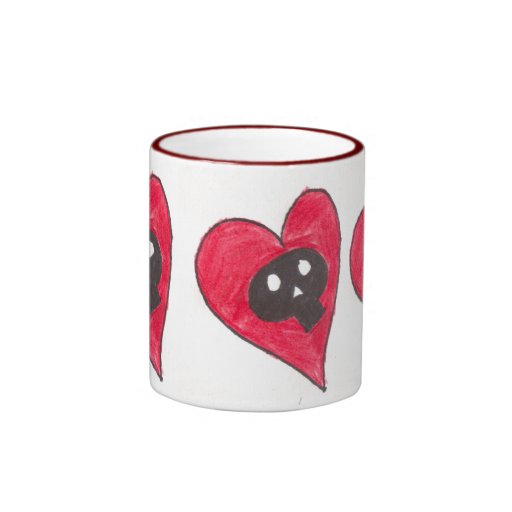 el corazón del cráneo tazas de café