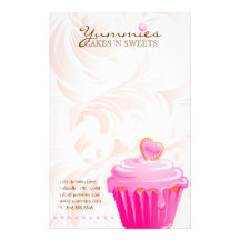 El corazón del rosa del chef de repostería de la p papeleria de diseño