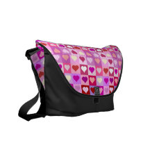 El corazón rosado ajusta el bolso bolsa messenger