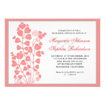 el corazón rosado florece las invitaciones de la c comunicados personales 