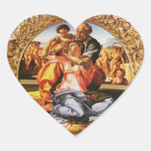 El corazón santo de la familia pegatinas corazon personalizadas