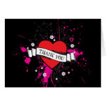 El corazón sucio del rock-and-roll (rosa) le agrad tarjetas