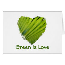 El corazón verde, verde es amor felicitacion 