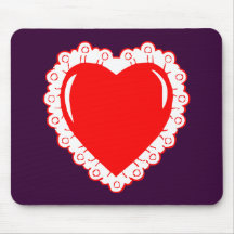 El cordón afiló el corazón alfombrilla de ratón