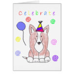 El Corgi Galés de la rebeca celebra Tarjetón
