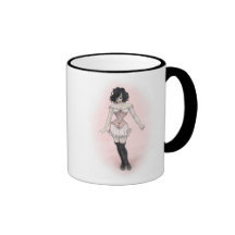 El corsé rosado taza de café