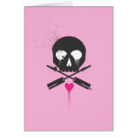 El cráneo n del punk rock deshuesa Notecards Felicitación