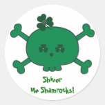 El cráneo verde del pirata de St Patrick tiembla y Pegatinas