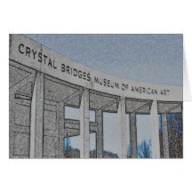 El cristal tiende un puente sobre el museo del art felicitación