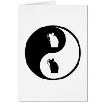 El cruzar de Yin Yang Felicitaciones