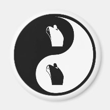 El cruzar de Yin Yang Iman De Nevera