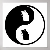 El cruzar de Yin Yang Posters