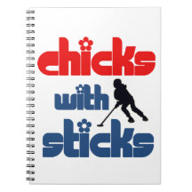 El cuaderno espiral de los palillos de Ringette "p