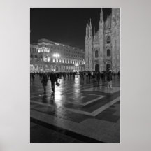 El cuadrado del Duomo de Milano Poster