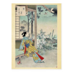 El cuarto mes por Mizuno, Toshikata Ukiyoe Tarjetas Postales