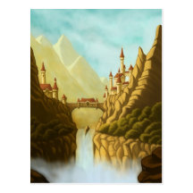 el cuento de hadas se escuda la postal del paisaje
